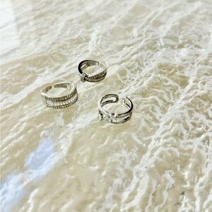 Elegant Silver Ring Set
